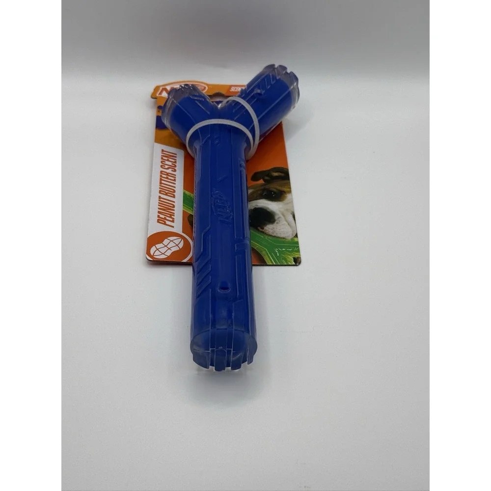 Nerf Dog Super Scent NF-7133 Dental Chew Peanut Butter 10 Inch Dog Toy